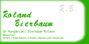 roland bierbaum business card